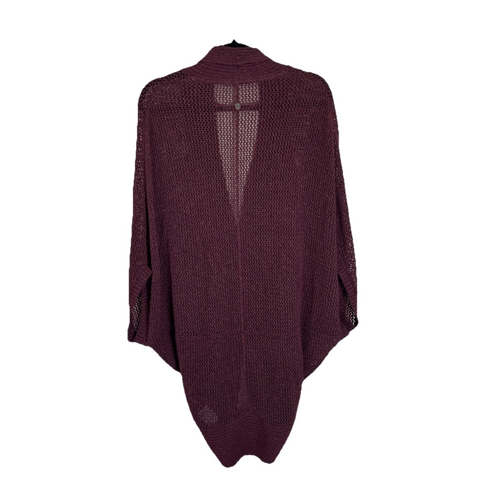 Prana Lima Cardigan Burgundy Red Open Knit Outdoor Lightweight Woman's Size XL - Picture 2 of 8